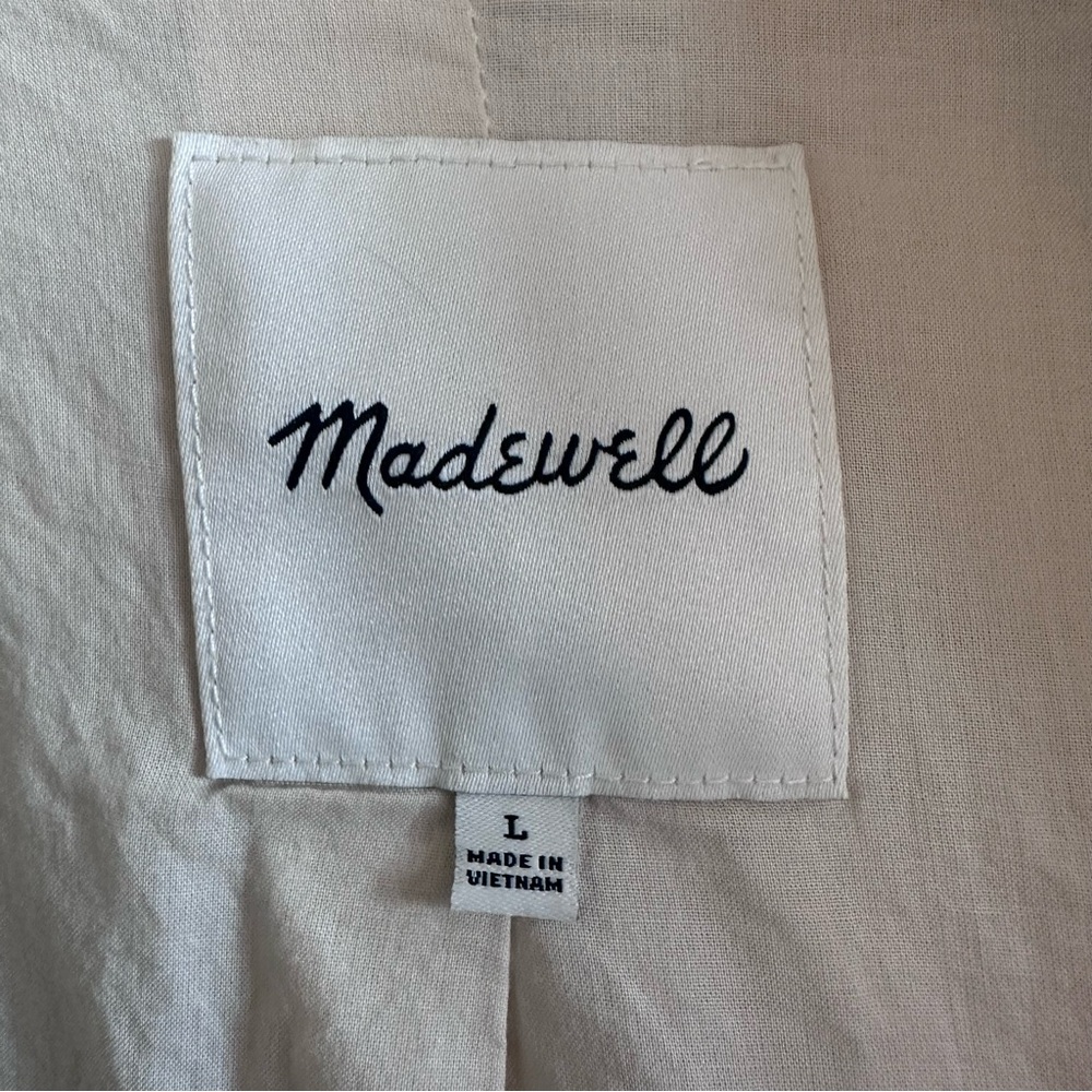 Madewell Resourced Sherpa Zip Up Jacket L Cream - Picture 12 of 14